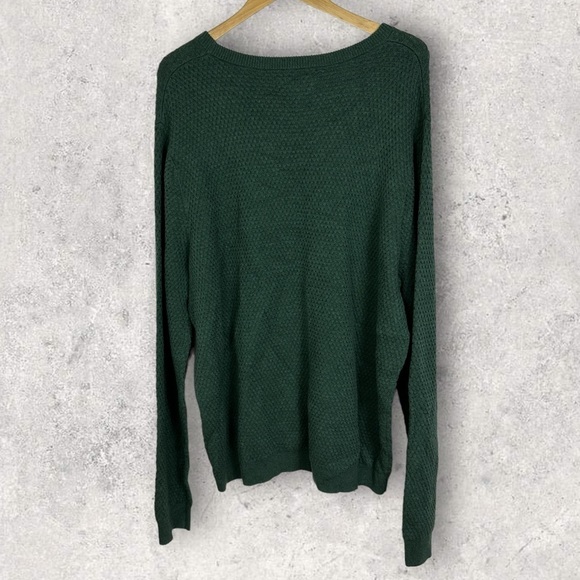 NEW Nordstrom Popcorn Stitch Sweater Size XXL Green Knit 2021 2XL Pullover Top - Picture 4 of 10